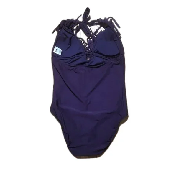 Massimo Purple One Piece Swimsuit Size Large Swim Suit Bathing Suit - Picture 2 of 4